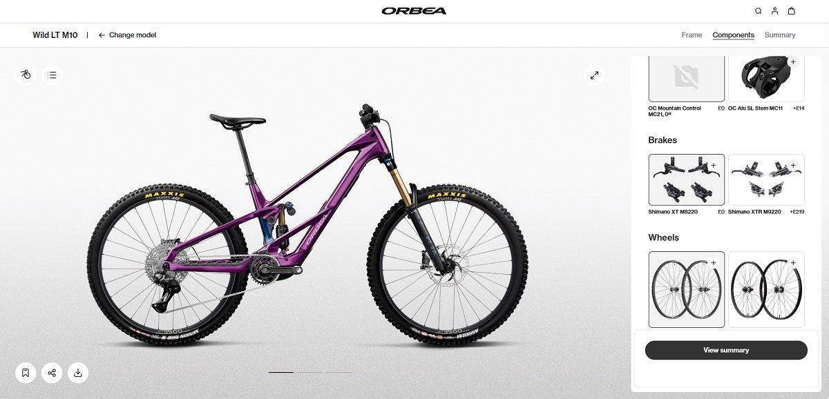 2027 Orbea Wild LT Avinox M2S Brake options Customisation MyO