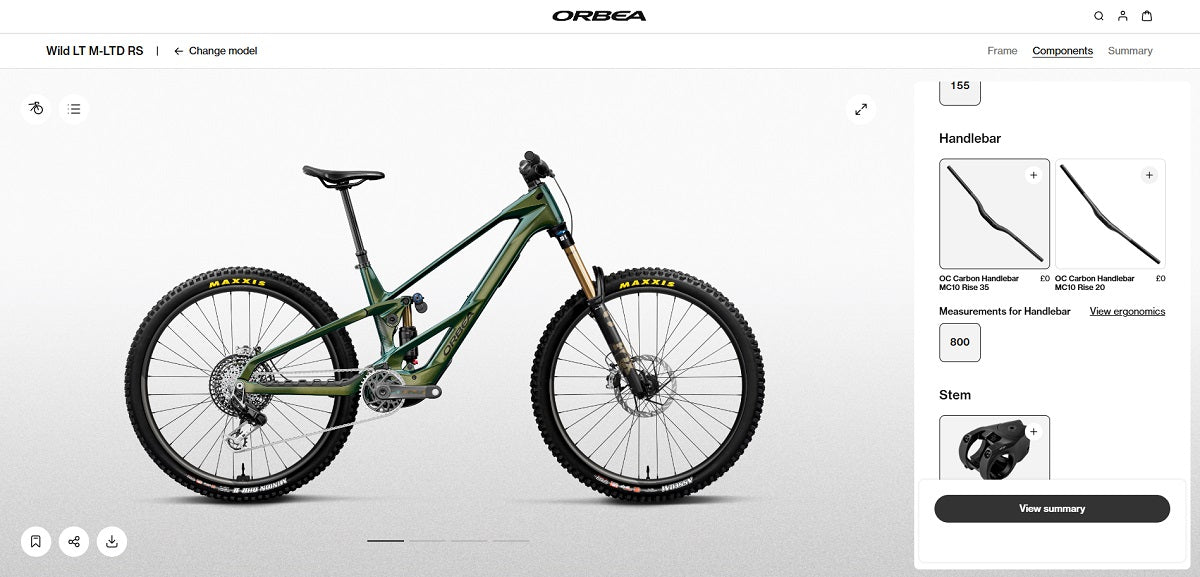 2027 Orbea Wild LT Avinox M2S Handlebar Options Customisation MyO