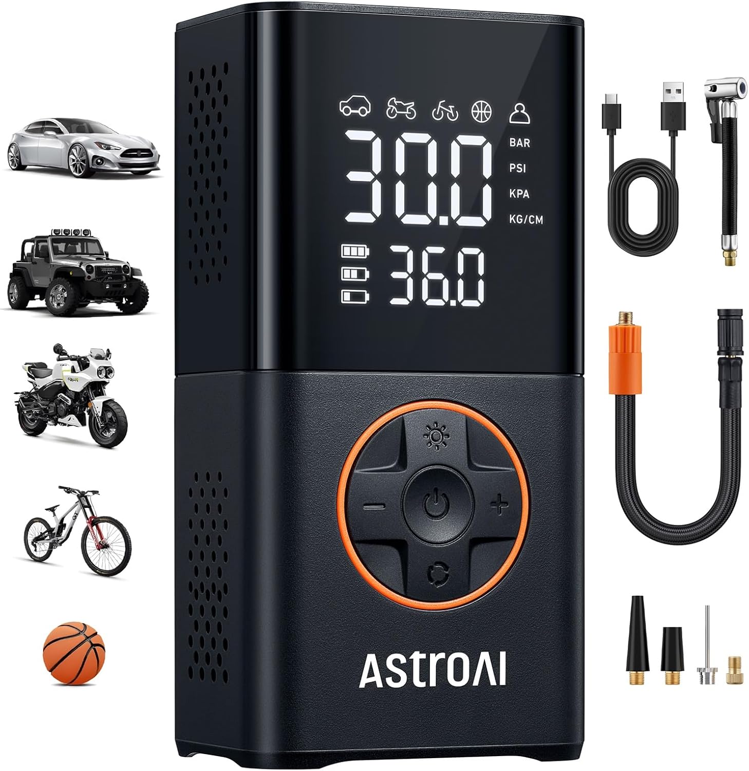AstroAI L7 Tire Inflator Portable Air Compressor,150 PSI Cordless Bike Pump AstroAI L7 Tire Inflator Portable Air Compressor,150 PSI Cordless Bike Pump
