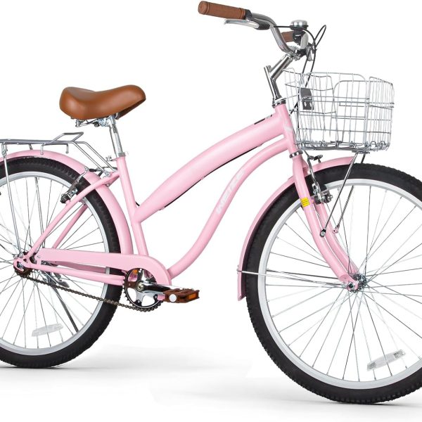 WEIZE Beach Cruiser Bike 26 27.5 inch City Commuter Bicycle for Men Women