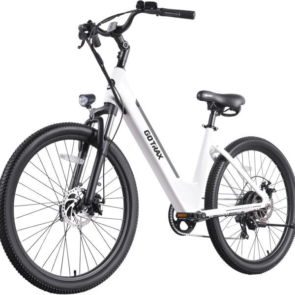 Gotrax Dolphin 26" Step -Thru Electric Bike for Adults, Max 30 Mile & 20Mph