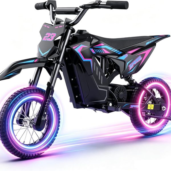 36V Electric Dirt Bike for Kids 3-10, Peak 700W, 15.5 MPH, 13.7 Miles