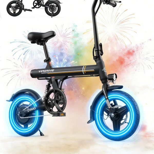 14'' Folding Electric Bike for Adults, Peak 500W Ebike | 36V Battery | 3 Riding Modes | UL2849 Certified Foldable E-Bike for Urban Commuting, Office & Travel